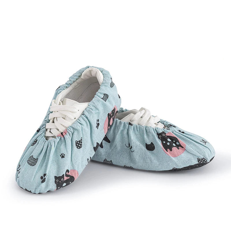 Kids Non-Slip Animal Print Shoe Covers | Washable Overshoes