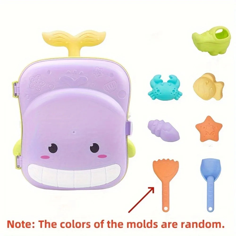 Beach Sand Toys Set for Toddlers | Animal Molds & Whale Case