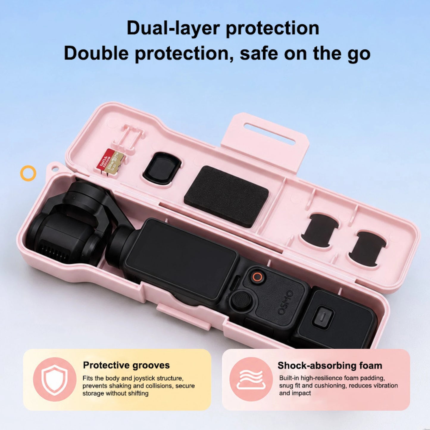Hard Carrying Case For DJI Osmo Pocket 4/3 With Magnetic Filter Holder For 3 Filters Dual SD Card Slots Shockproof Anti Scratch Peaceful Pleasures Health and Wellness