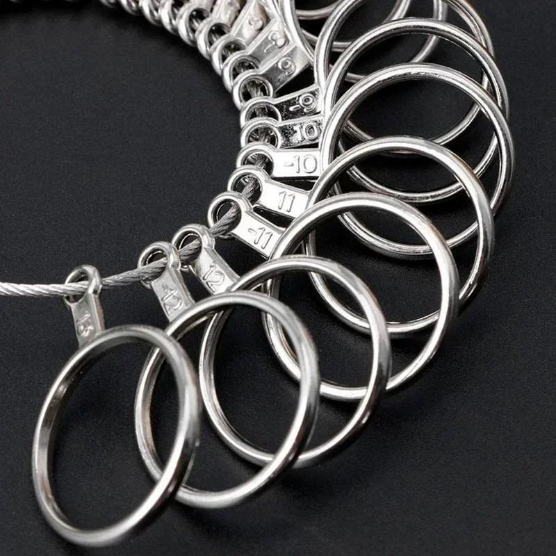 Metal Ring Sizer Measuring Tool Set – Mandrel & Finger Gauge Jewelry Making Tool Peaceful Pleasures Health and Wellness