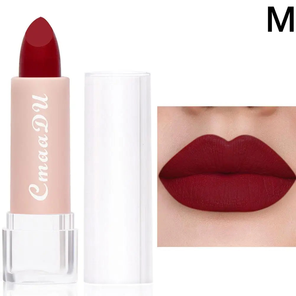 CmaaDu 15-Shade Matte Velvet Lipstick – Waterproof & Long-Lasting