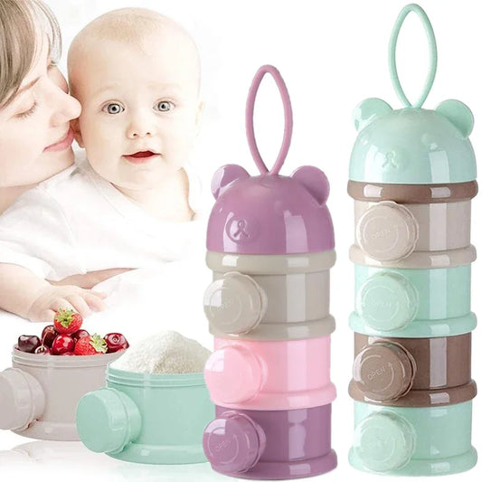 1pc Large capacity baby formula multi-layer packaging box, portable travel bag, moisture-proof sealed rice paste snack box Peaceful Pleasures Health and Wellness