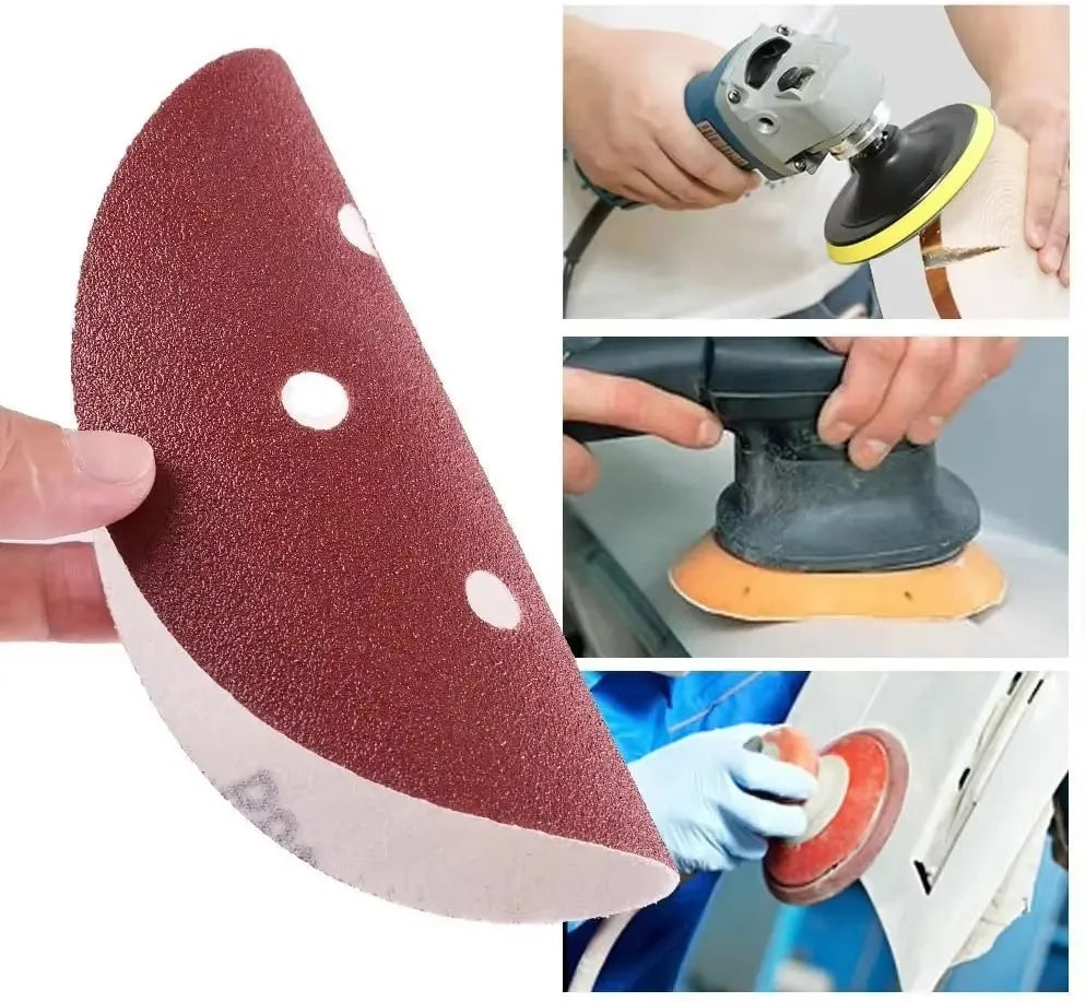 10 20 6 Hole Sanding Sheet 60-600 Gravel Flocking Sandpaper Track