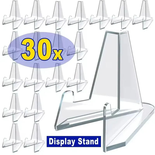 Mini Acrylic Triangular Card Display Stands | Trading Card Holder Card Display Stand Peaceful Pleasures Health and Wellness