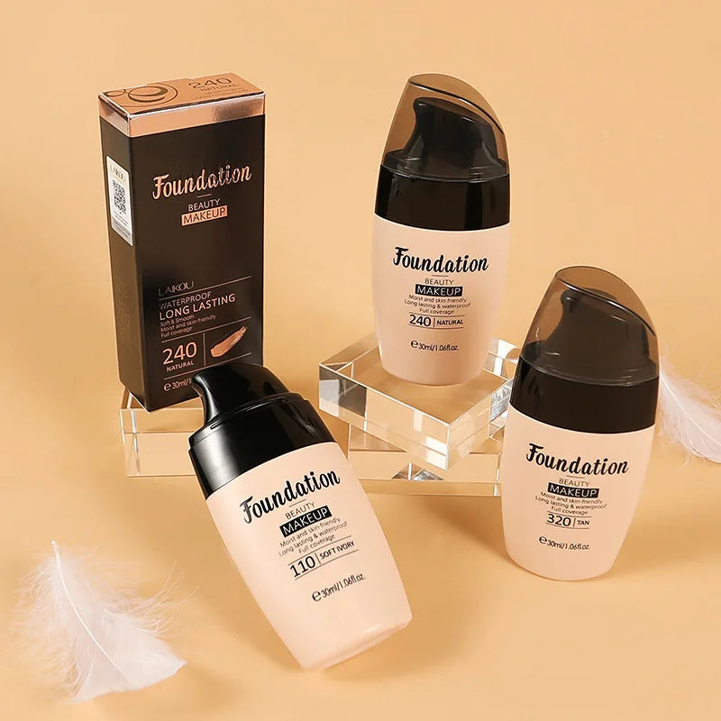 30ml Waterproof Liquid Foundation | Full Coverage Matte BB Cream