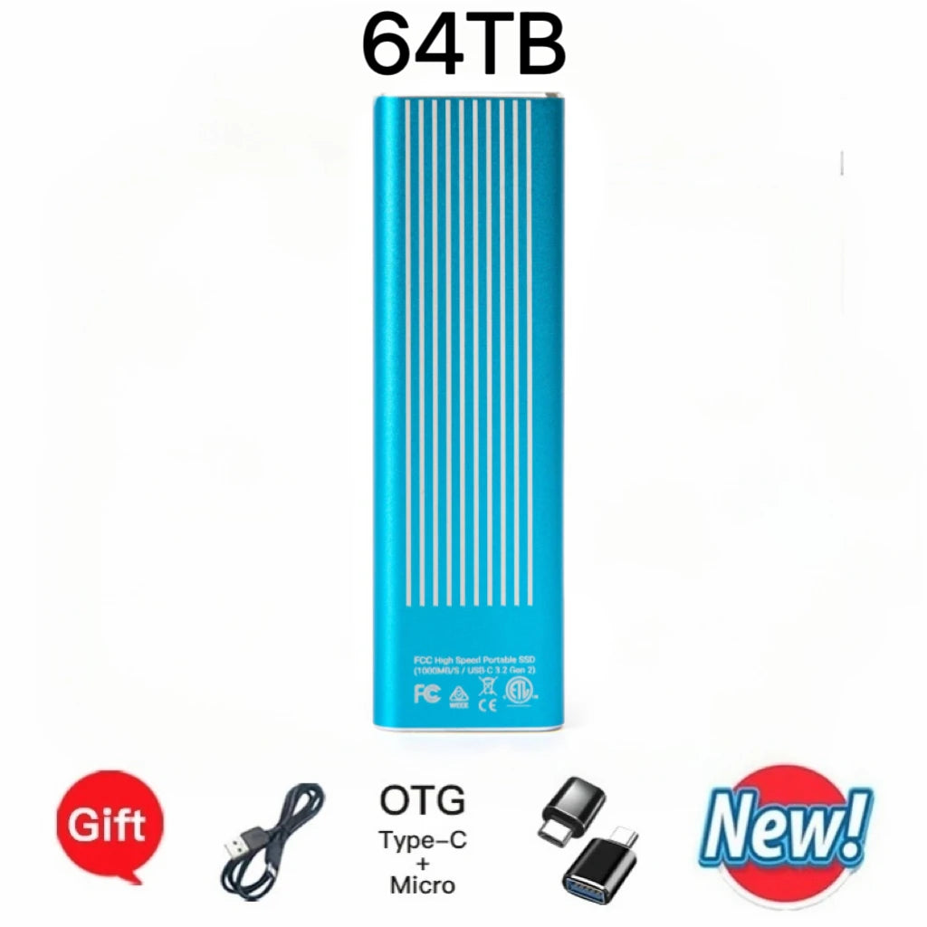 Portable External Hard Drive 2TB 4TB 16TB USB 3.1 Type-C