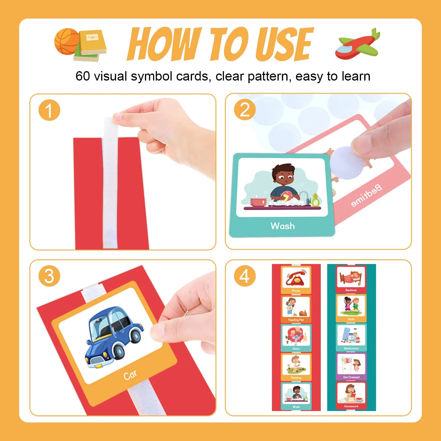 Visual Schedule for Kids Chore Chart,Calendar Chart Autism Learning Materials Kids Visual Behavioral Montessori Educational Toys Peaceful Pleasures Health and Wellness