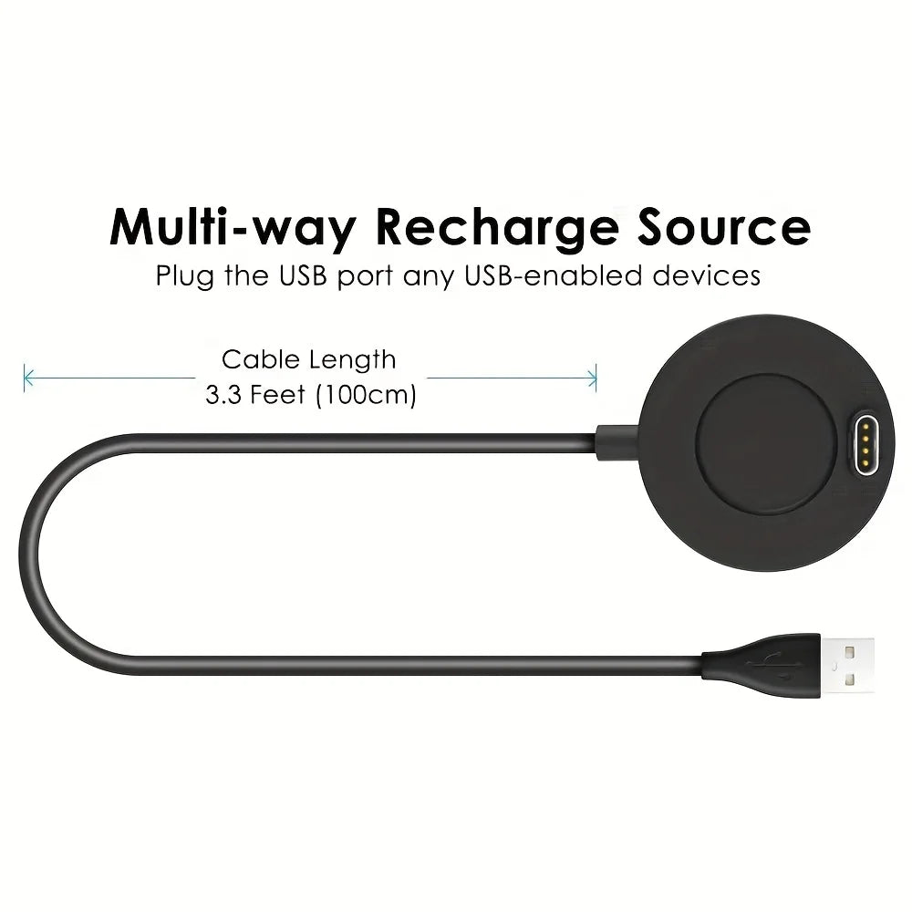 Fast Charging USB Charging Dock for Garmin Vivoactive 3/4/4S, Fenix 5S/5X/6S/6X,Venu 2/2S,Durable Cable for Smartwatch Charging Peaceful Pleasures Health and Wellness