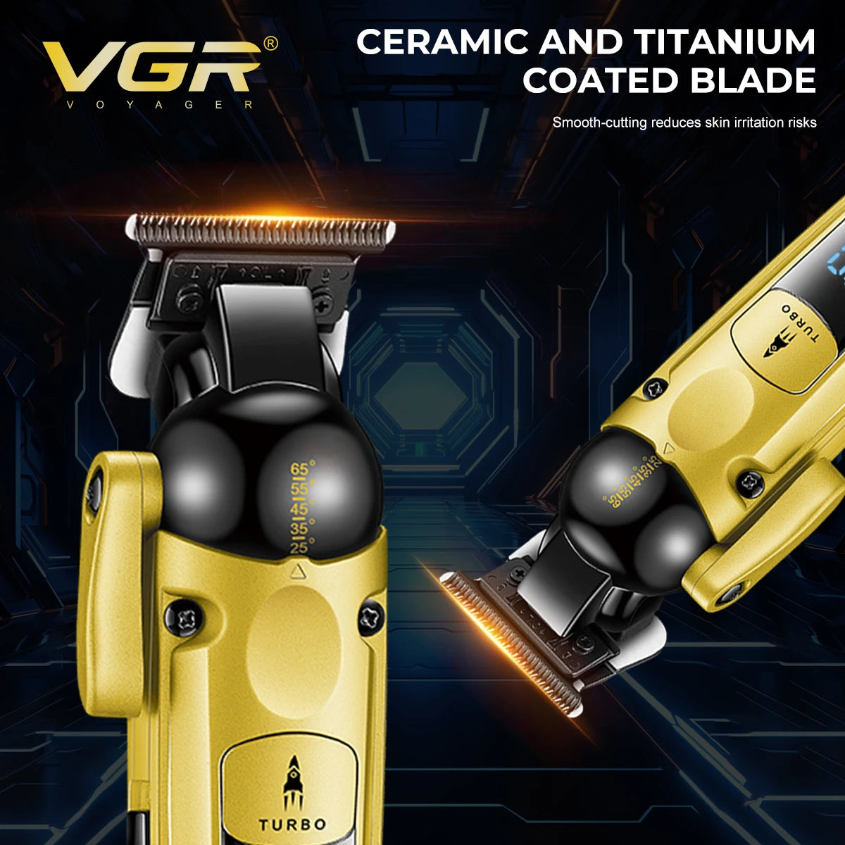 VGR high-end men's household electric hair clipper with intelligent digital display and 7000 RPM new electric push shear V-274 Peaceful Pleasures Health and Wellness