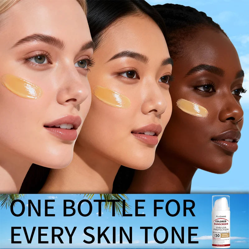 Tinted Sunscreen-Instant Glass Skin Glow BB Cream With SPF 50, Natural Glow,Waterproof, Warm Yellow Tone That Adapts To Skin Peaceful Pleasures Health and Wellness