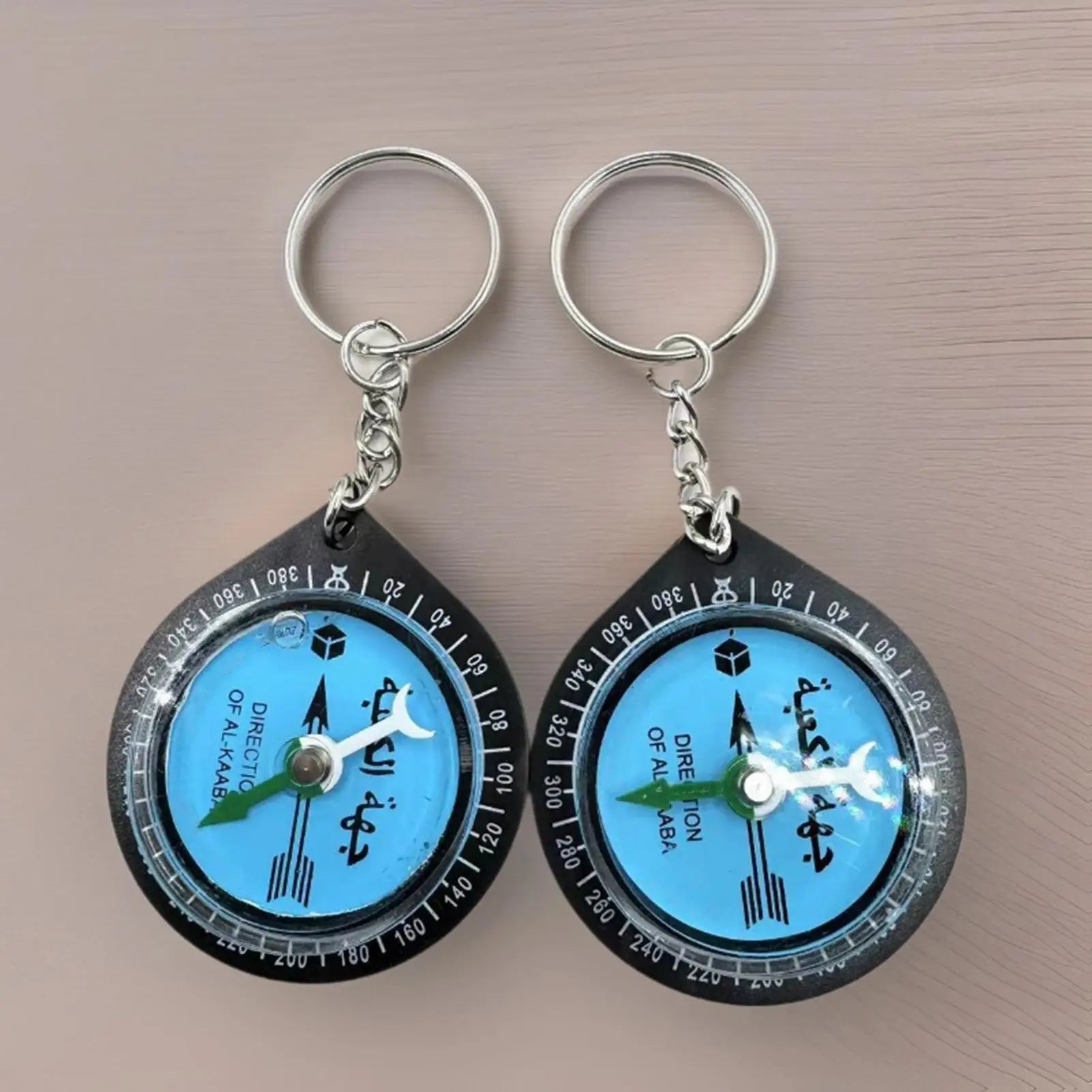 Multi-Functional Travel Compass Keychain with Qibla Direction for Prayer, Outdoor Adventure Tool for Mountaineering Backpacking Peaceful Pleasures Health and Wellness