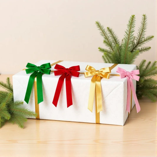 45cm Velvet Christmas Ribbon Bow | Wreath & Gift Decoration Holiday Ribbon Bow Oasis Select