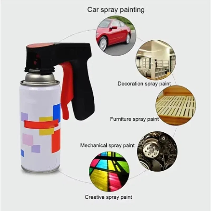 Universal Spray Paint Gun Handle Reusable Aerosol Portable Plastic Spray Gun Grip For Car Painting Graffiti DIY Art Repair Tool Peaceful Pleasures Health and Wellness
