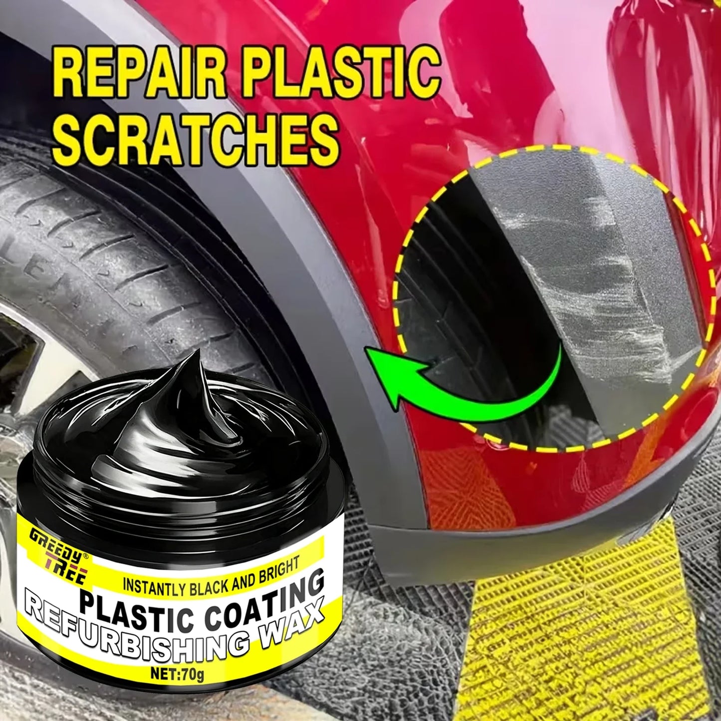 Car Plastic Restorer Cream – UV Protection & Shine | Trim & Bumpers