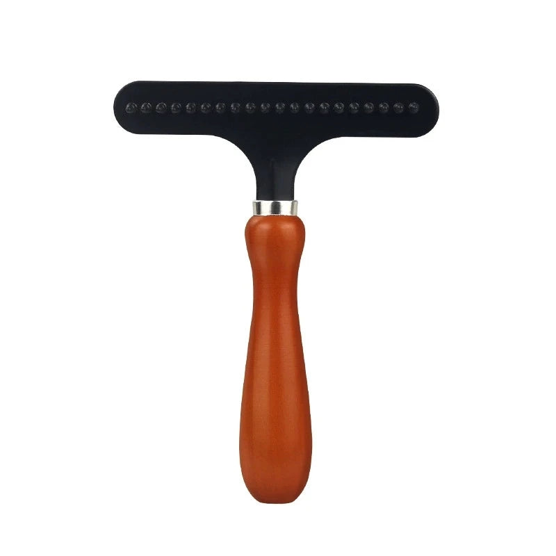 Wooden Pet Deshedding Undercoat Rake for Dogs & Cats Pet Grooming Rake Peaceful Pleasures Health and Wellness Wooden Handle Comb