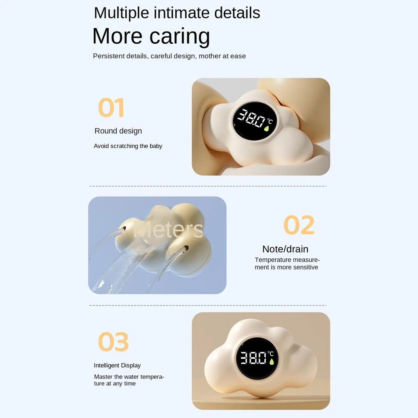 Baby Bath Thermometer – LED Tub Water Temperature Monitor