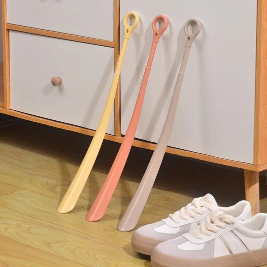 47cm Long Handled Shoehorn with Hanging Ring | Plastic Shoe Horn Long Handled Shoehorn Peaceful Pleasures Health and Wellness