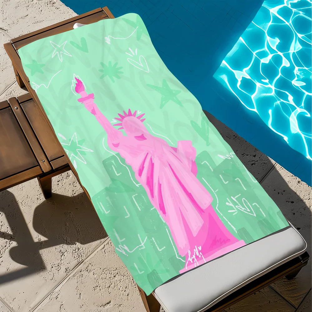 Paris Architecture Quick-Dry Beach Towel | Travel & Pool Towel Quick-Dry Beach Towel Peaceful Pleasures Health and Wellness z2 STJ150x260CM
