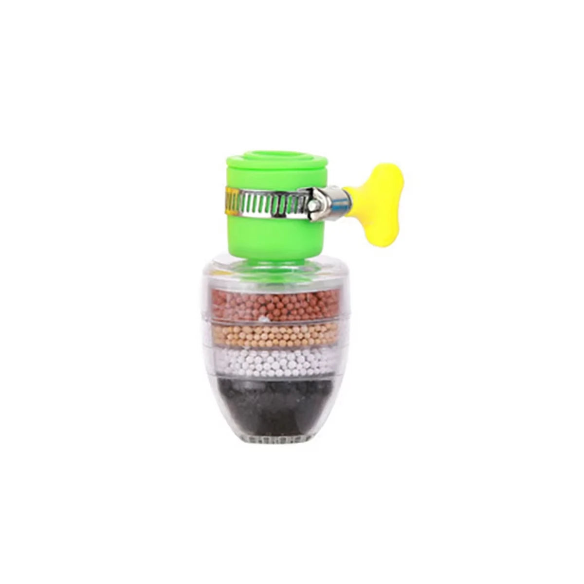 6 Layers Faucet Water Filter Tap Purifier 360° Rotatable Coconut Charcoal Nozzle for Faucet Kitchen Household Water Filter Peaceful Pleasures Health and Wellness 1pcs green