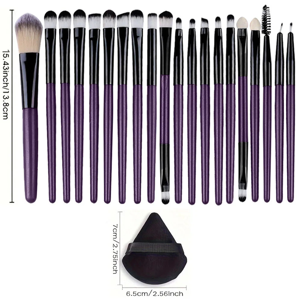 RUNTOIN 20Pcs Makeup Brush Set – Foundation & Eyeshadow Kit