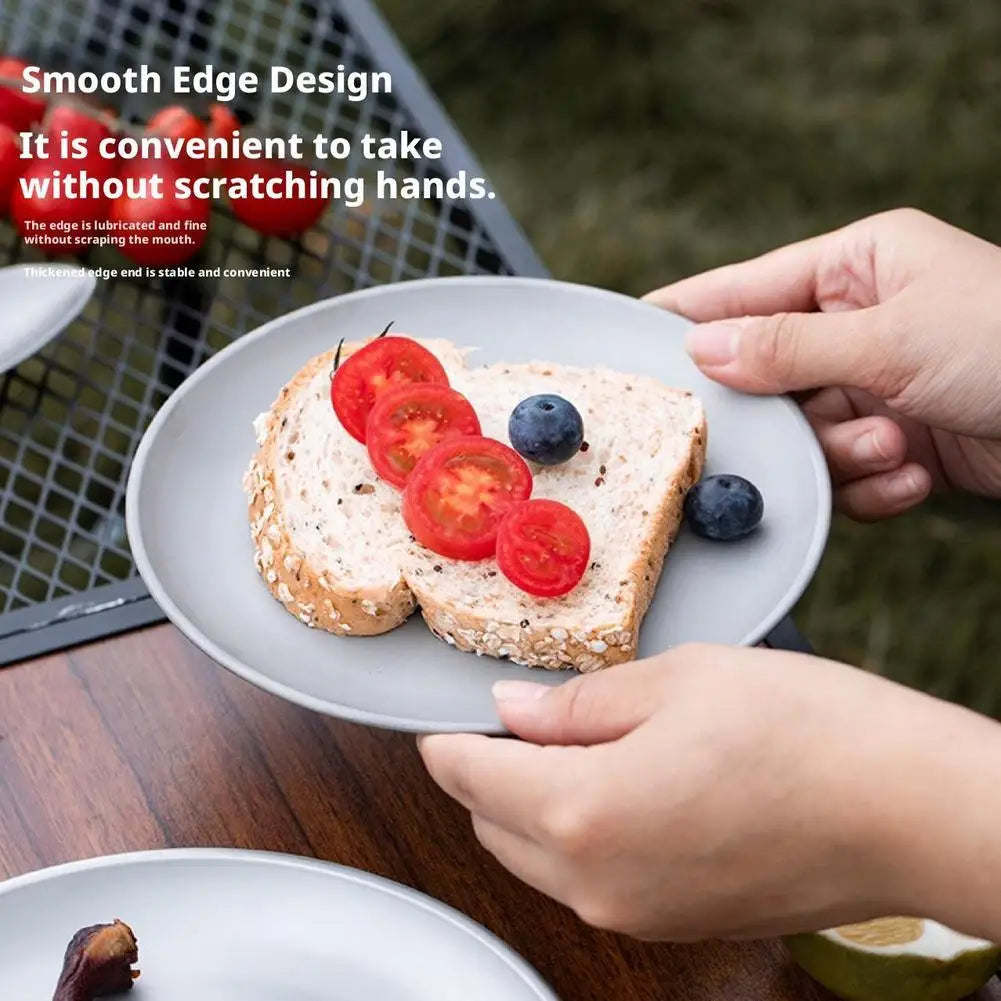 Titanium Camping Plates Set – Lightweight Stackable Outdoor Plates