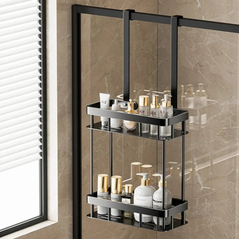 Over The Door Shower Caddy – Double Layer Bathroom Storage Rack