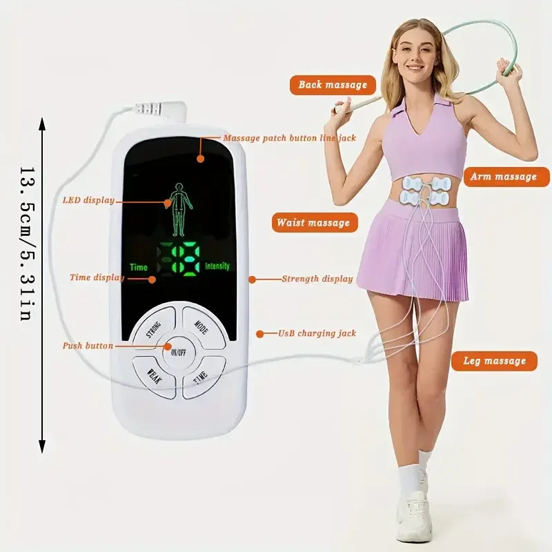 Multifunctional Digital Modes Massage Device ECG Neck Massage Machine Mini Muscle Device Peaceful Pleasures Health and Wellness