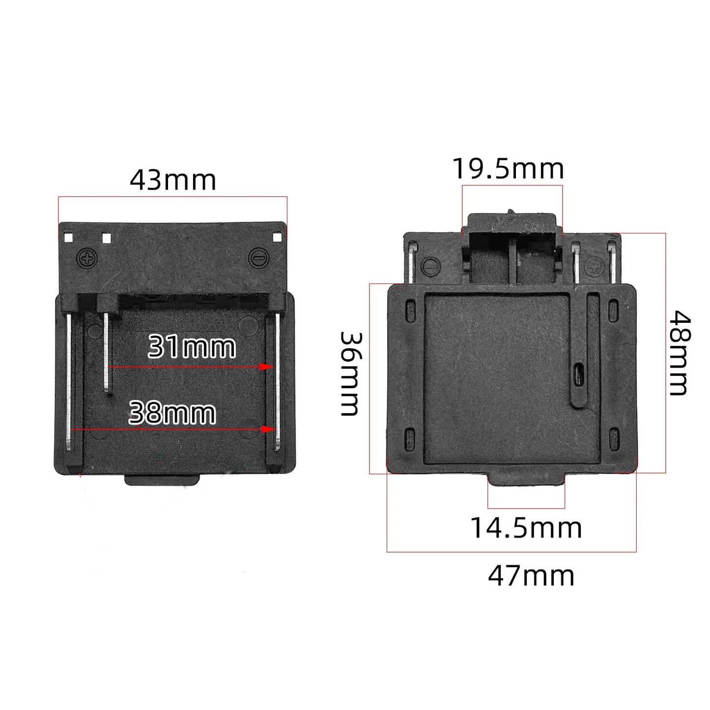 2-Pack 18V Battery Connector Terminal Block for Angle Grinders