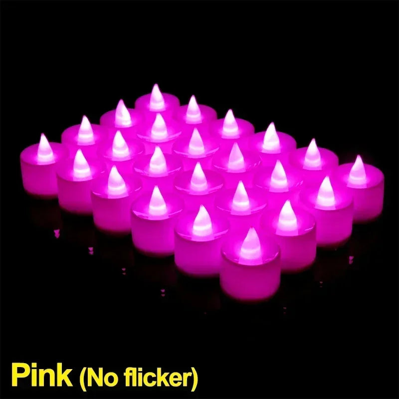 Flameless LED Tea Light Candles Set of 6 – Battery Included