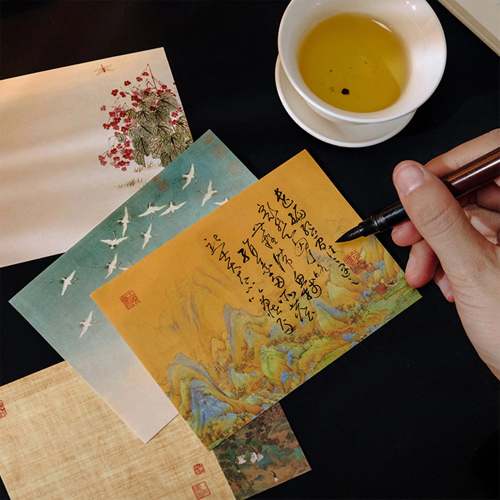 Chinese Painting Style Notes For Journal Decorating 80 Sheets Scenery Notes Oriental Art Diy Decoration Paper For Planner Notes Peaceful Pleasures Health and Wellness