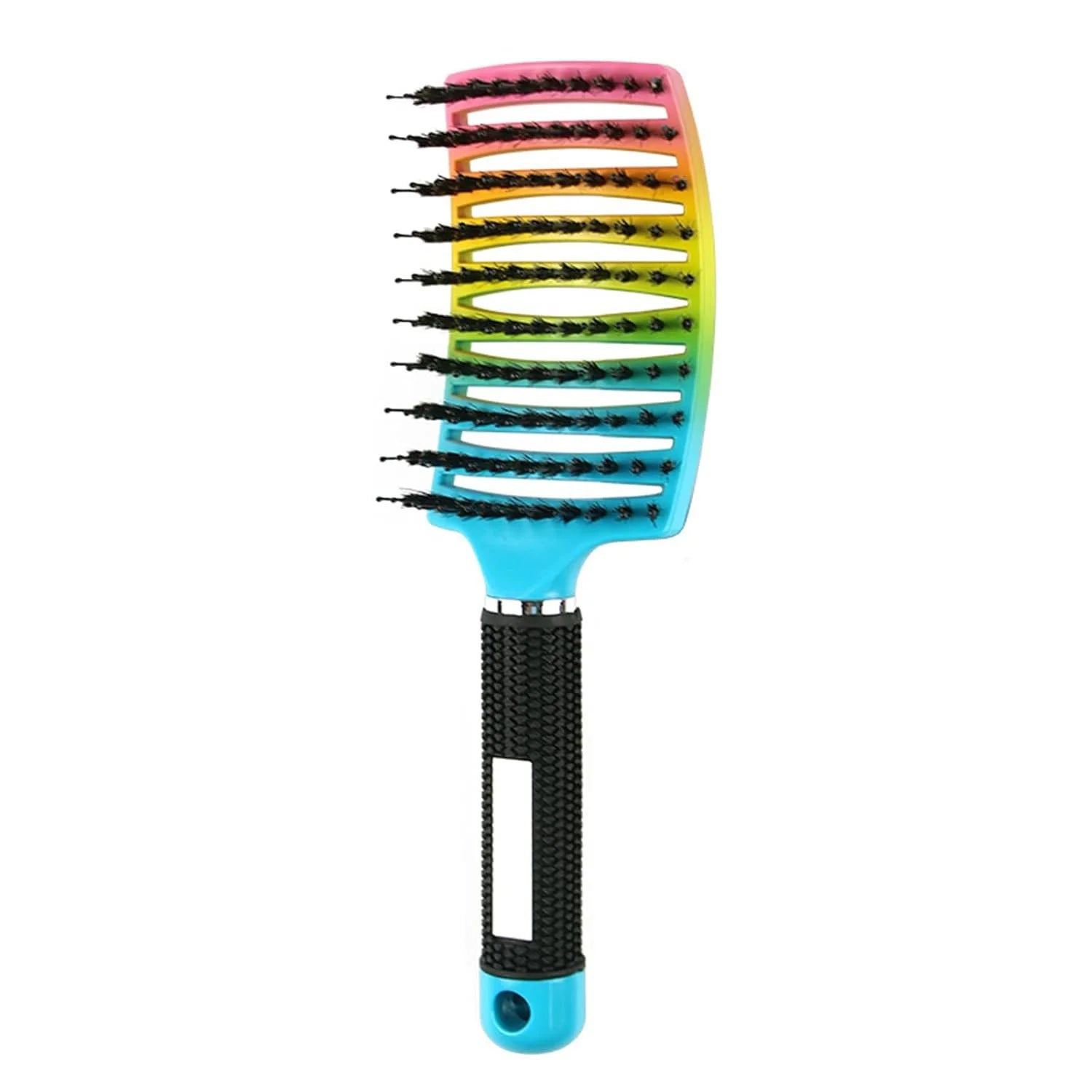 Salon Hairdressing Nylon Bristle Massage Comb for Women Wet Curly Hair Styling Tool, Suitable for Wet Hair Styling and Daily Use Peaceful Pleasures Health and Wellness colorful