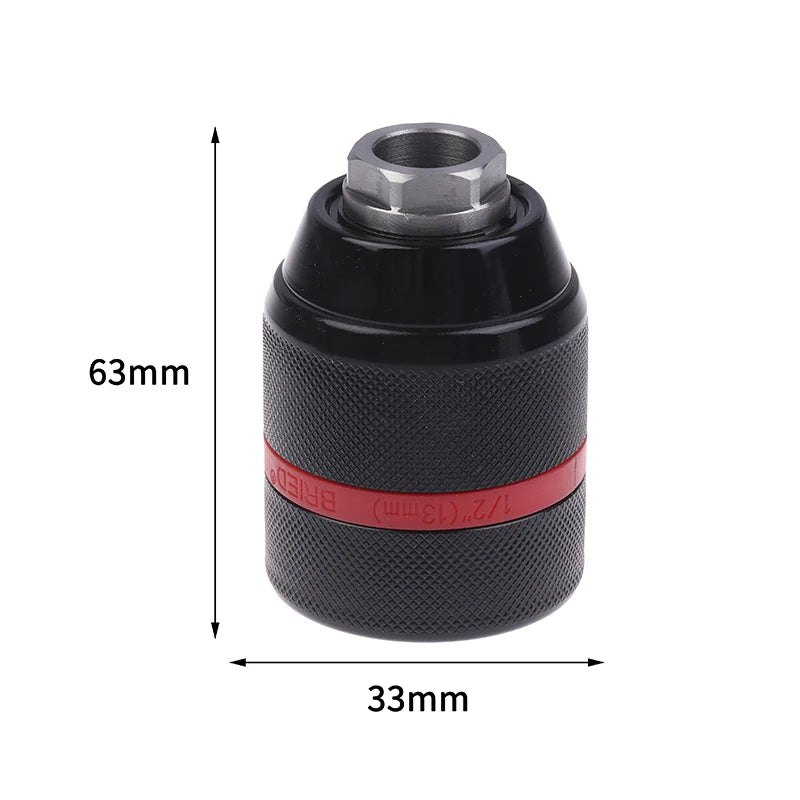 1pc Keyless Metal Ratchet Drill Chuck Self-Locking Chuck 10mm 13mm Quick Change Conversion For Drill Bit Taps Socket Screwdriver Peaceful Pleasures Health and Wellness A4