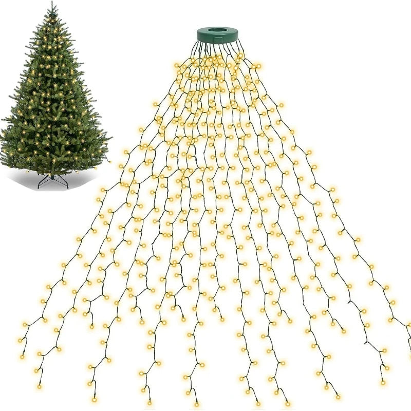 LED Waterfall Christmas Tree Lights 1.5M–3M | Outdoor Waterproof