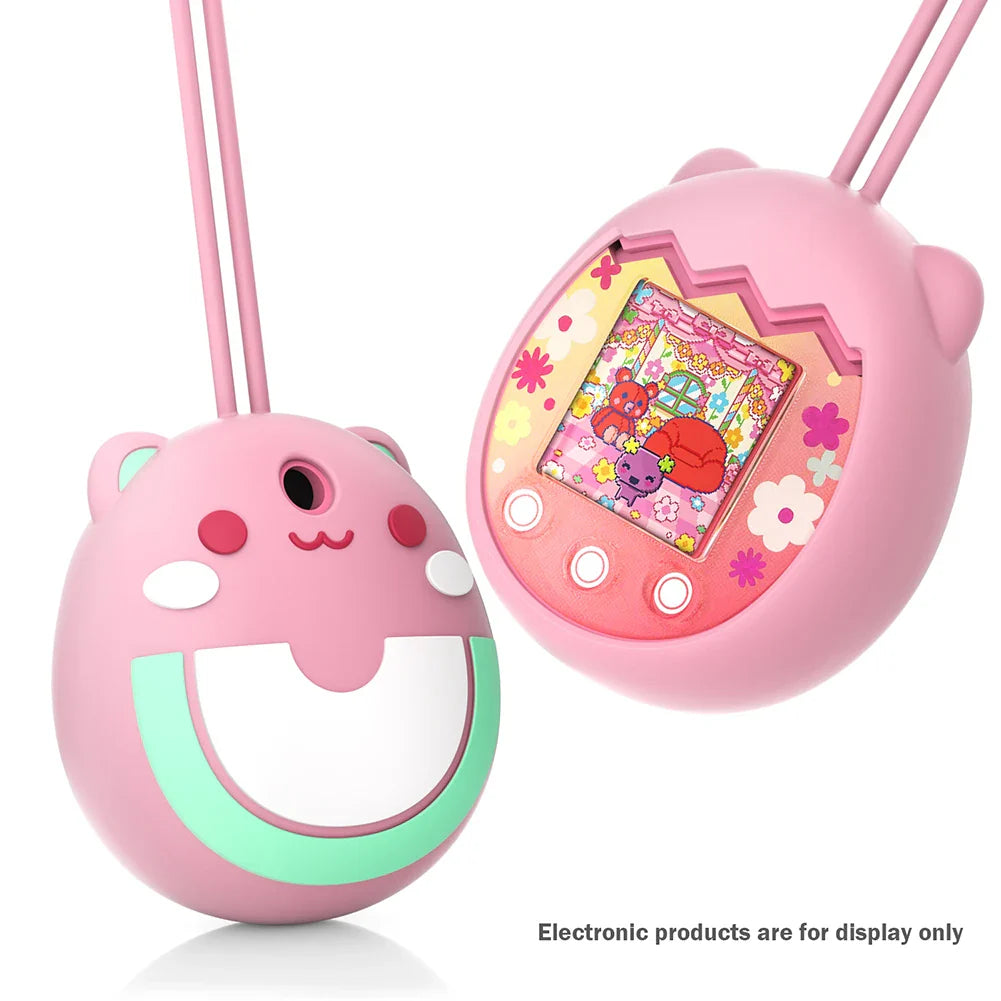 Silicone Case for Tamagotchi Pix – Cat Design & Hand Strap