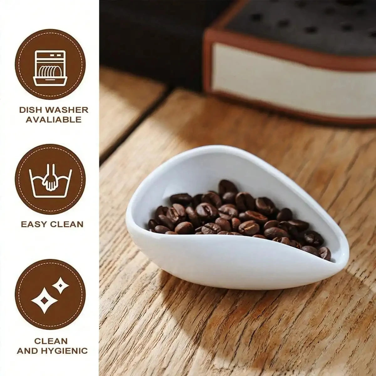 Coffee Beans Dosing Cup, Ceramic Tea&Coffee Beans Vessel, Ceramic Dosing Vessel fit Coffee or Tea, Best Gift Peaceful Pleasures Health and Wellness
