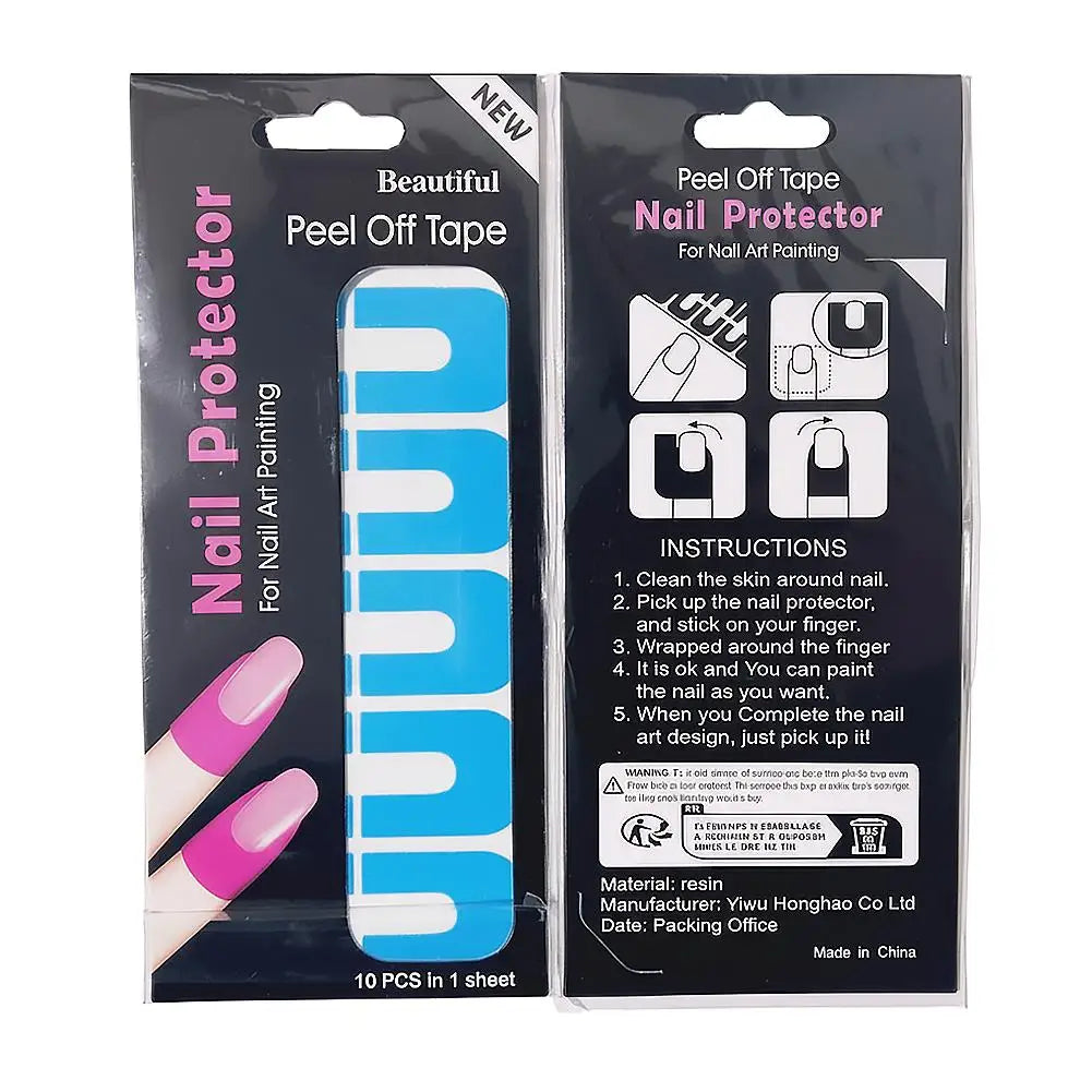 U-Shape Nail Polish Barrier Stickers | Spill-Proof Gel Stencils