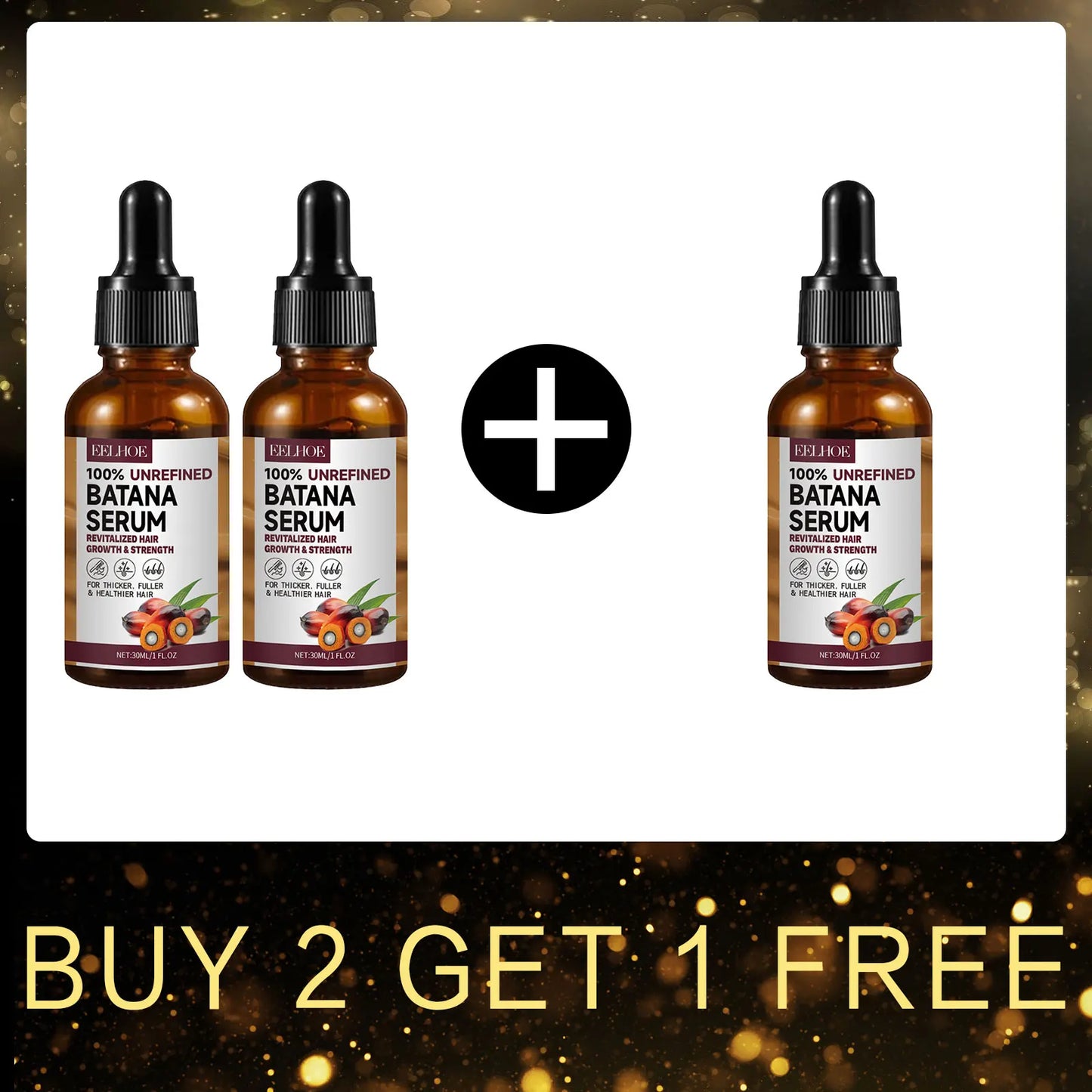 EELHOE Batana Oil Shampoo & Conditioner Set | Hair Growth Kit