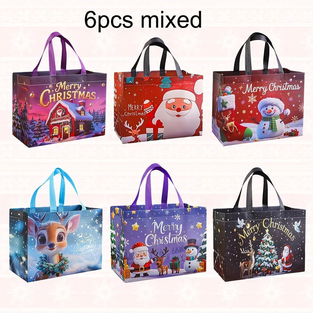 Large Reusable Christmas Gift Bags with Handles | Non-Woven