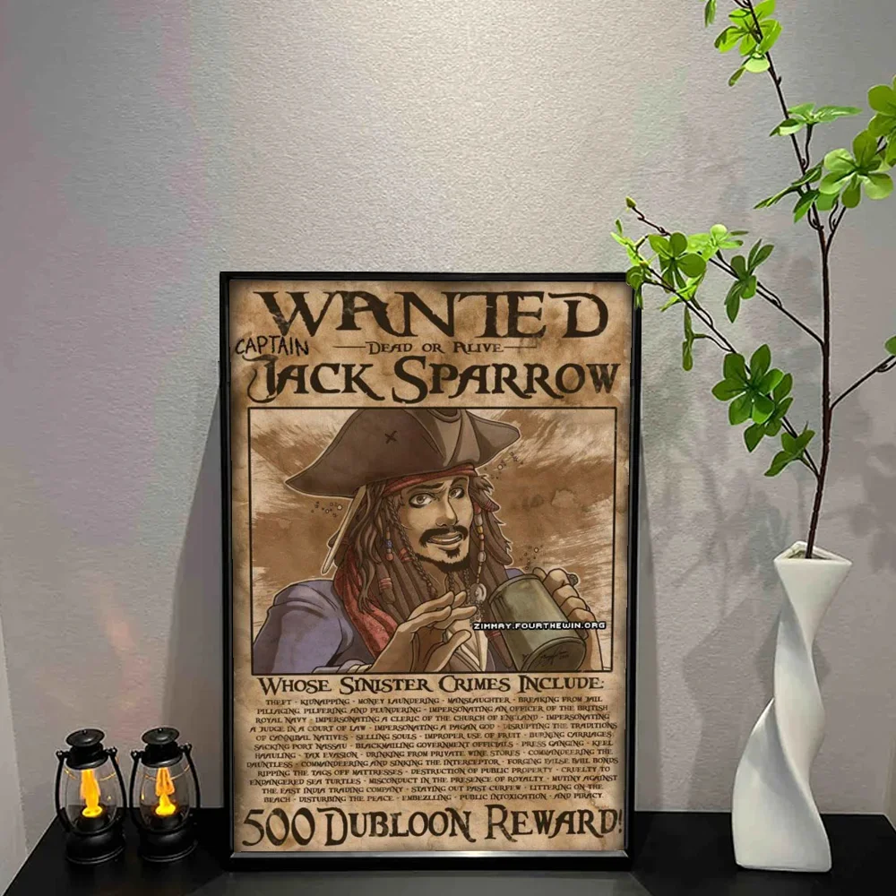 Pirates of the Caribbean Canvas Wall Art Poster – Unframed