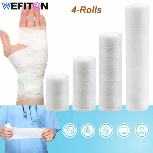 4-Roll Gauze Bandage Wrap – Breathable First Aid Wound Care First Aid Gauze Bandage Peaceful Pleasures Health and Wellness
