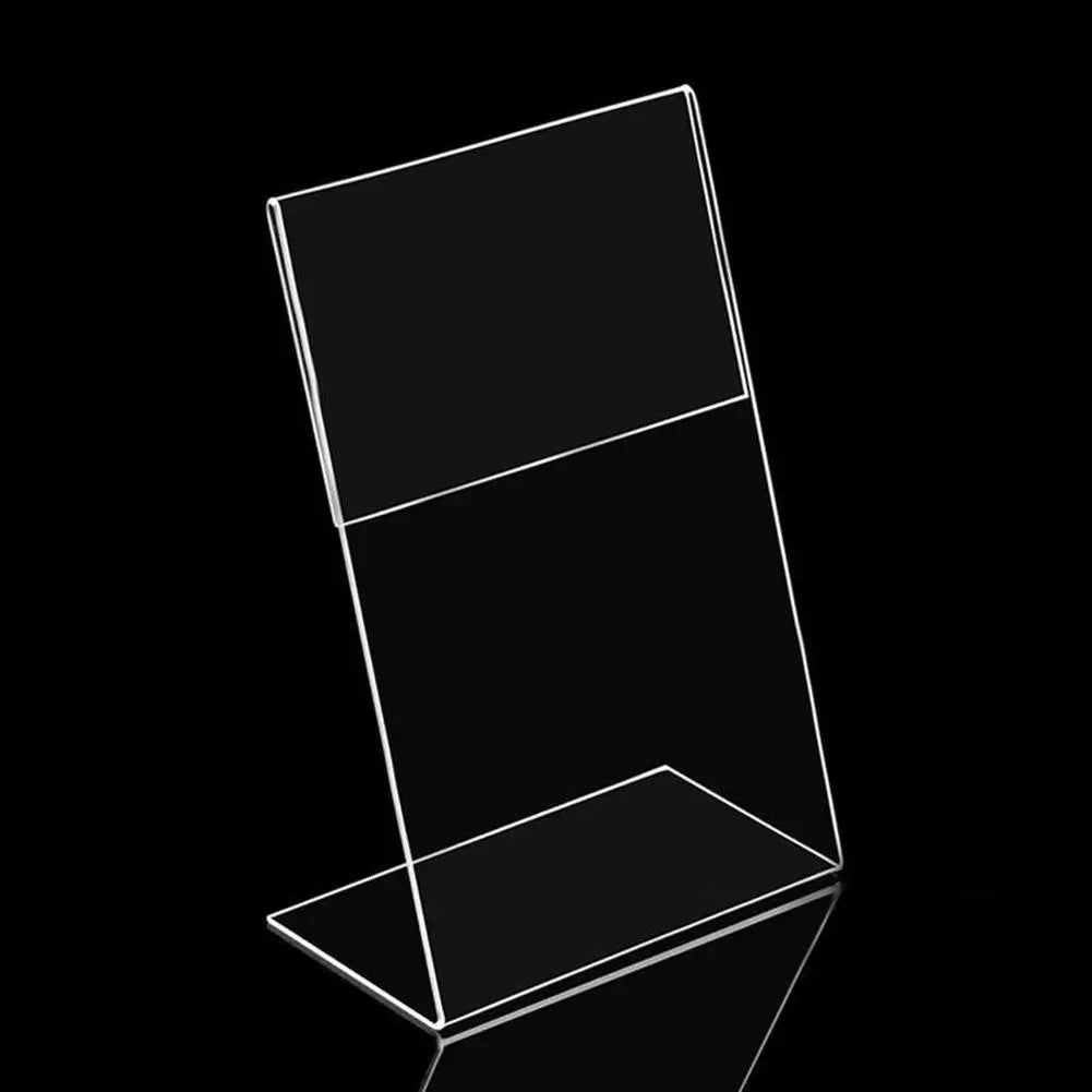 A6 Transparent Acrylic Display Stand Desk Card 10cmx15cm Double Side