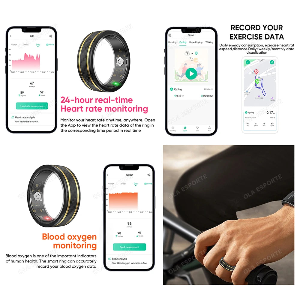 Smart Ring Health Tracker | Heart Rate, Sleep & SpO₂ Monitor