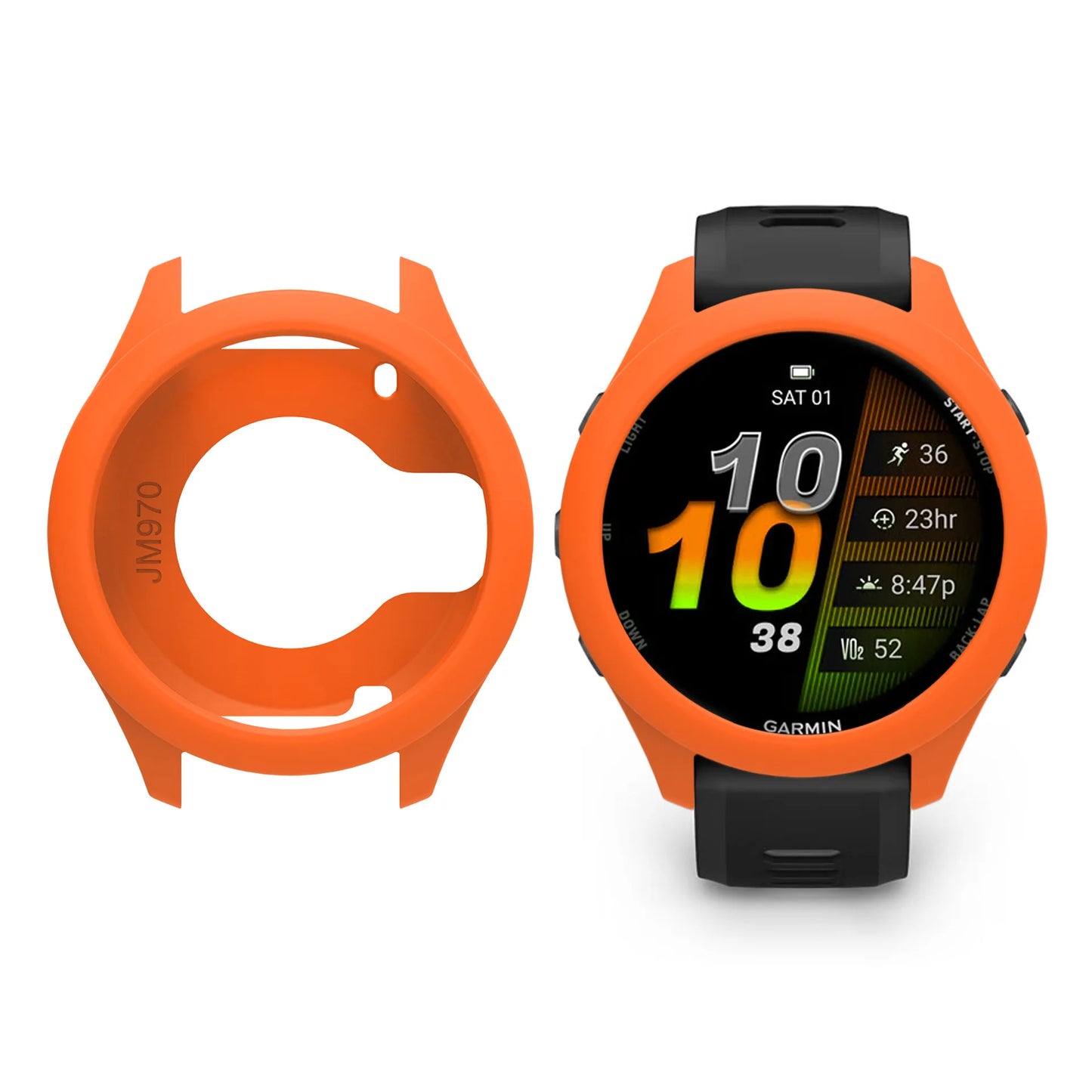 Case for Garmin Forerunner 570 42MM 47MM Smartwatch,Soft Silicone Lightweight Bumper Cover Protector for Garmin Forerunner 970 Peaceful Pleasures Health and Wellness