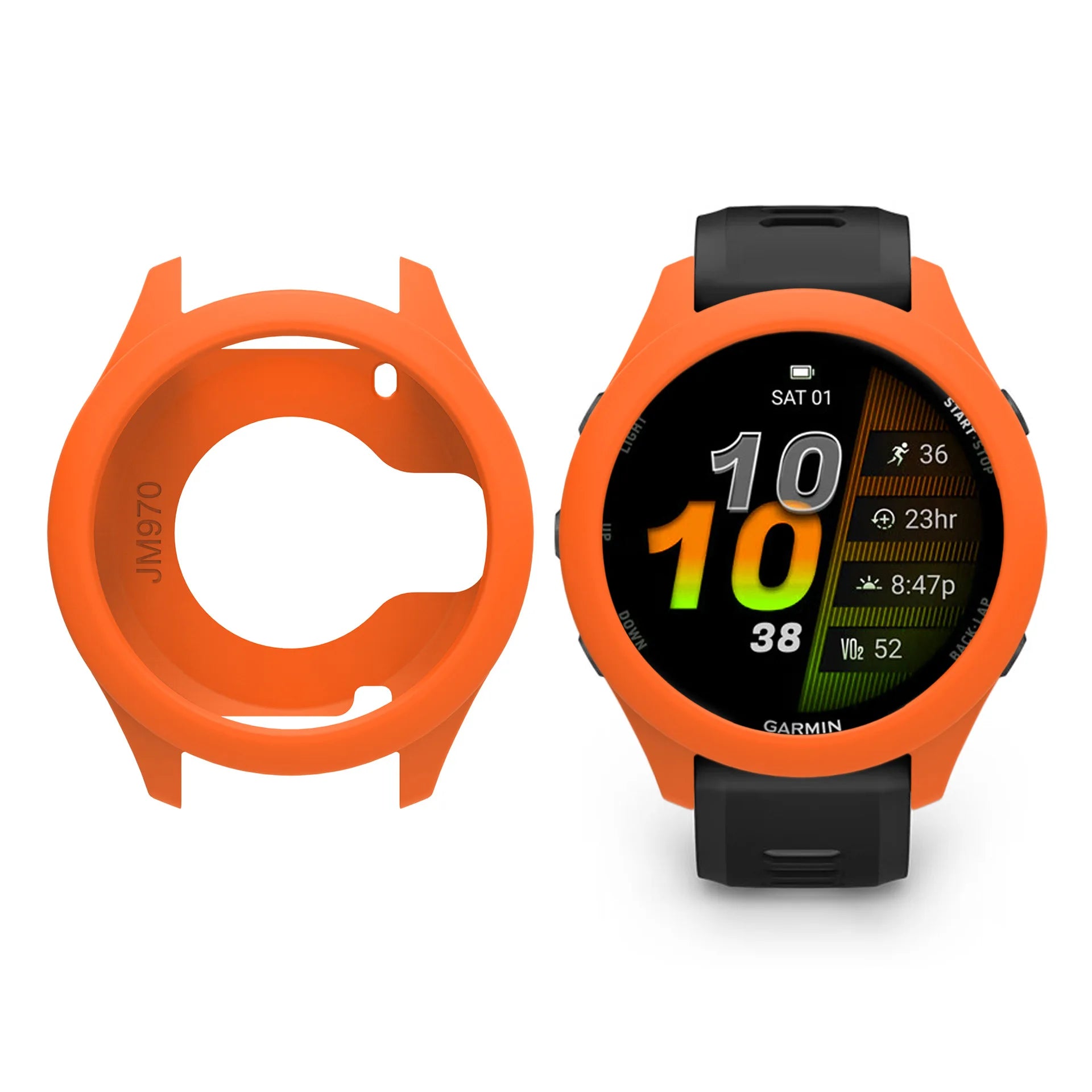 Case for Garmin Forerunner 570 42MM 47MM Smartwatch,Soft Silicone Lightweight Bumper Cover Protector for Garmin Forerunner 970 Peaceful Pleasures Health and Wellness
