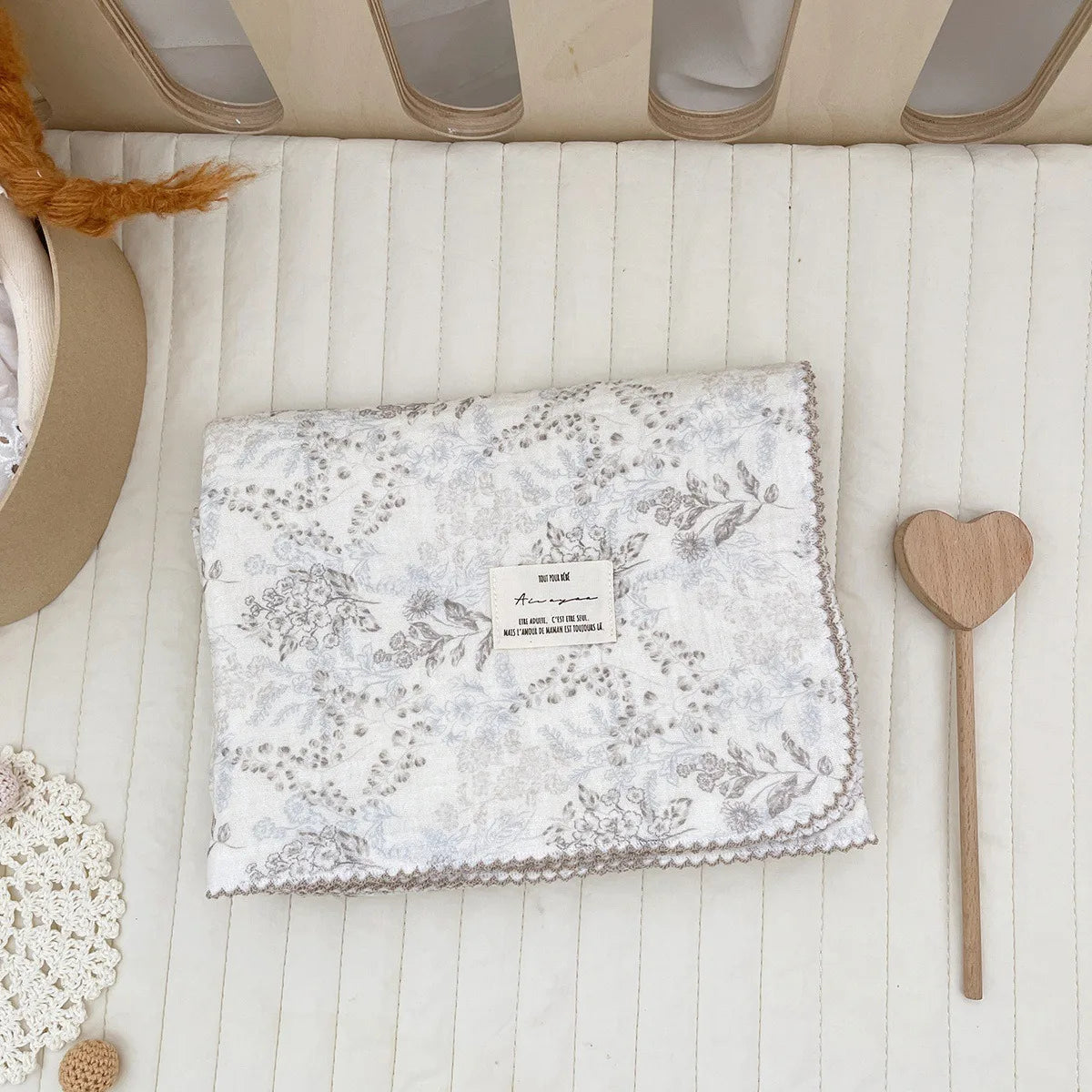 Baby Muslin Swaddle Blanket | 2-Layer Cotton & Bamboo Gauze