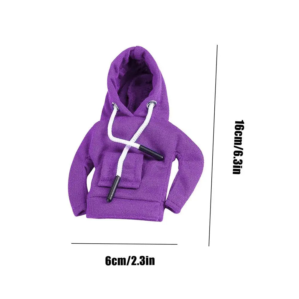 7 Inch Desk Geese Hoodies Outfit Tabletop Animal Costume Decor, Porch Outdoor Party Holiday Decoration Supplies Peaceful Pleasures Health and Wellness Purple
