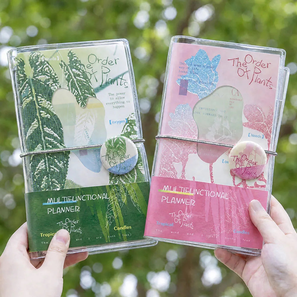 Handbook Multifunctional Loose Leaf Plan Including Stickers Straps
