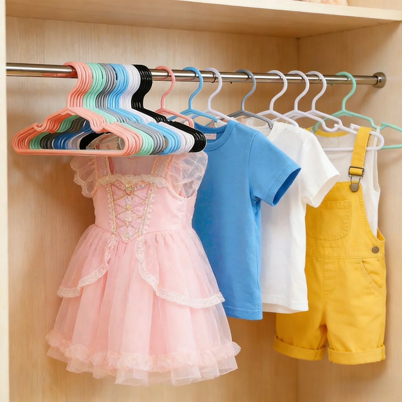 Non-Slip Kids Clothes Hangers 10/20 Pack – Baby & Child Closet Children's Clothes Hangers Peaceful Pleasures Health and Wellness