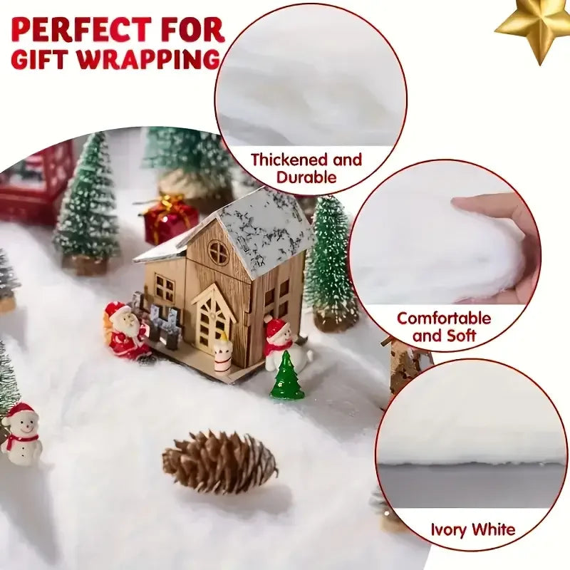 Christmas Artificial Snow Blanket – Fluffy Simulation Snow Cover