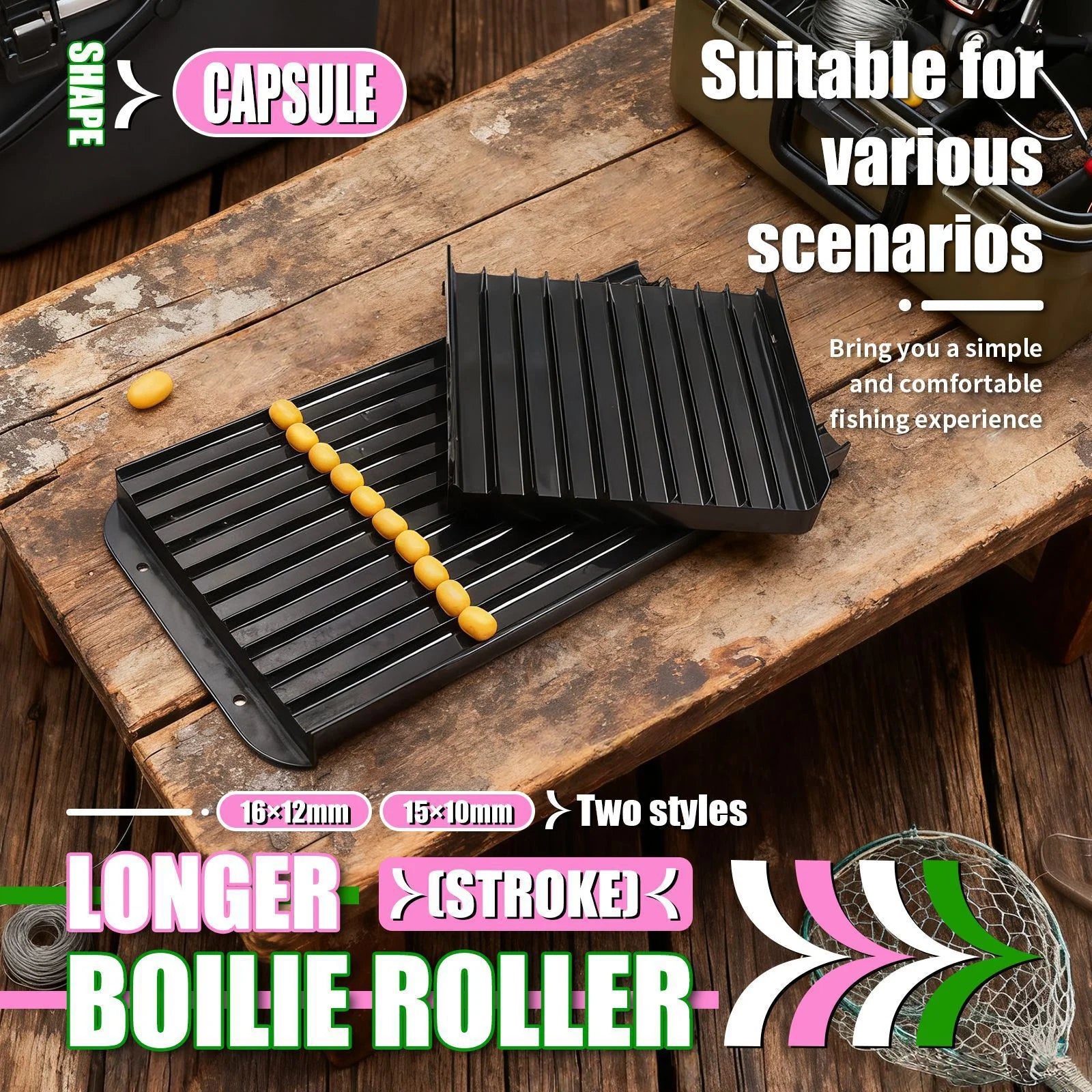 Carp Fishing Bait Roller Tool Kit Portable Bait Shaper BoiliesRoll Accessories For Outdoor Fishing Peaceful Pleasures Health and Wellness